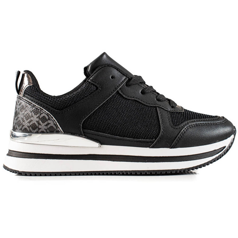 Diamantique Svarta sneakers med mesh