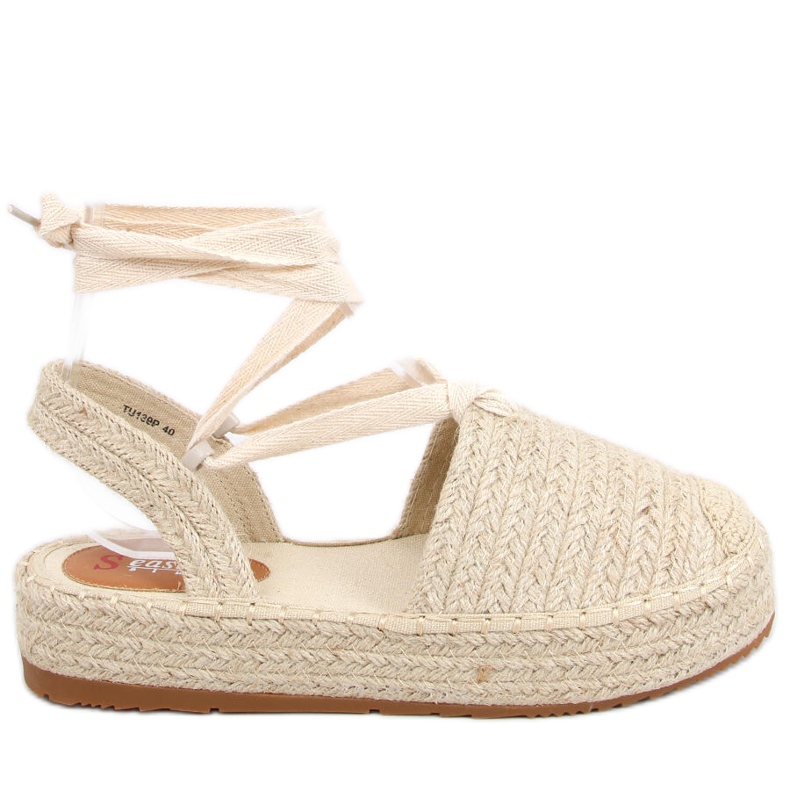 Damsandaler espadrillor Seila Beige