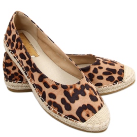 Camino Leopard espadrillor för kvinnor brun