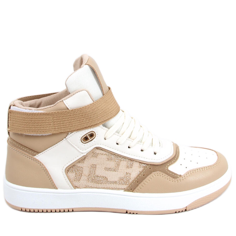 Carlota Khaki high-top sneakers beige kaki
