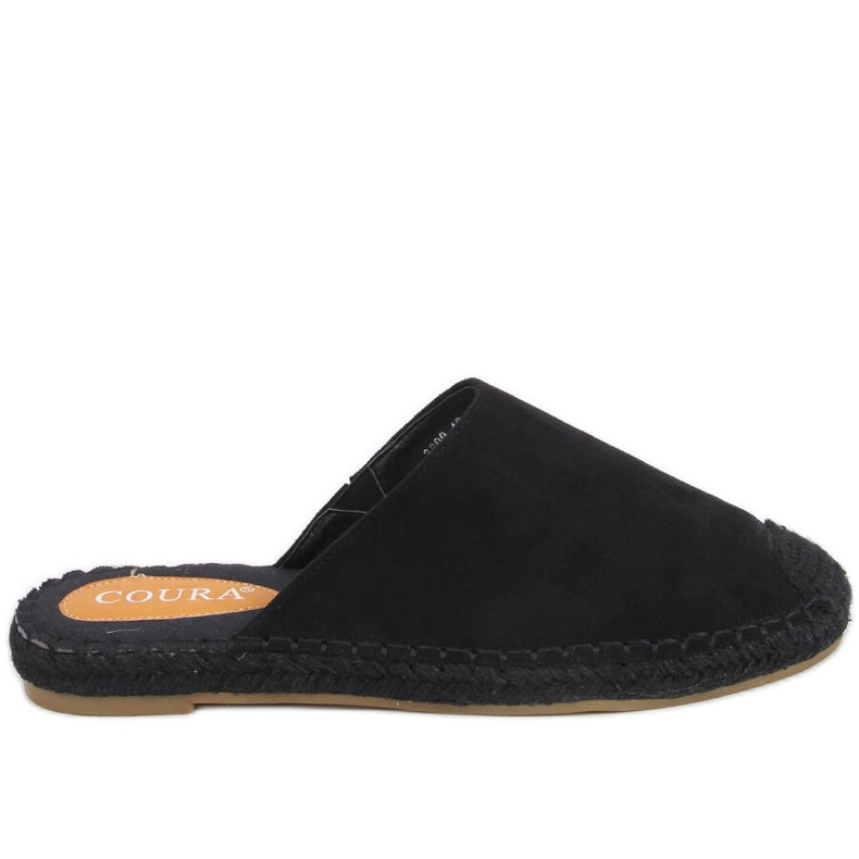 Fullfärgade espadrillor Marina Black svart