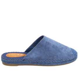 Fullfärgade espadrillor Marina Blue blå