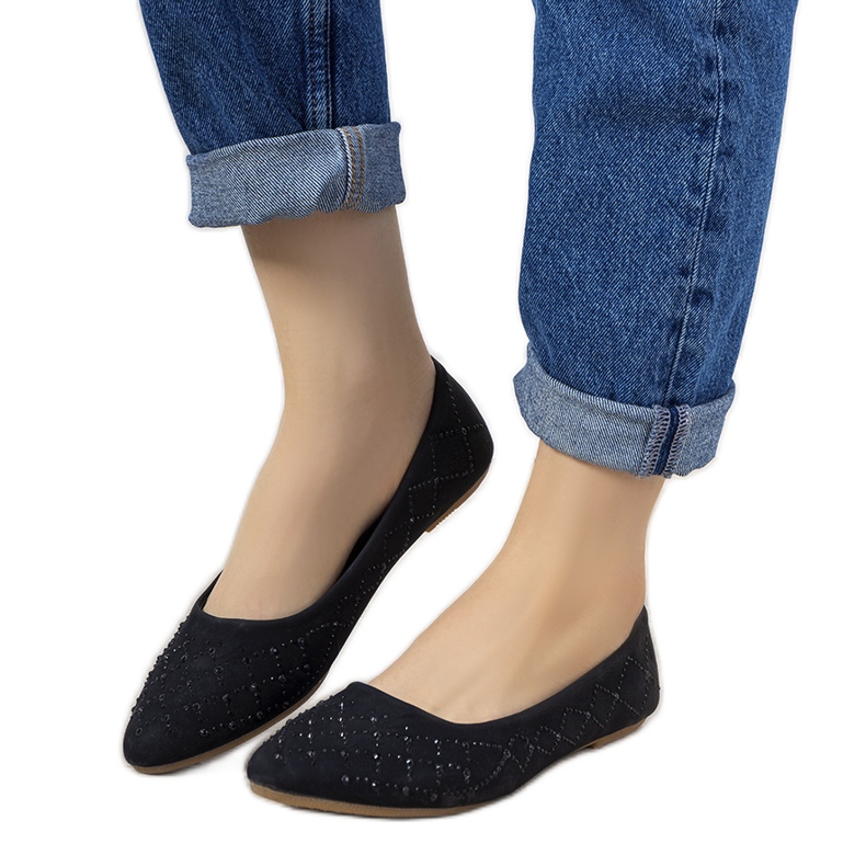 Kaila svarta ballerinor för kvinnor