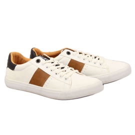 Låga sneakers med ekoläder Big Star M II174037 vit brun