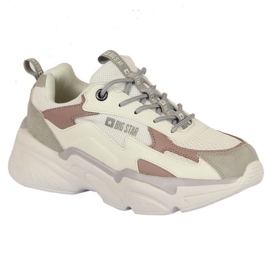 Sportskor på plattformen Big Star W HH274255 vit grå