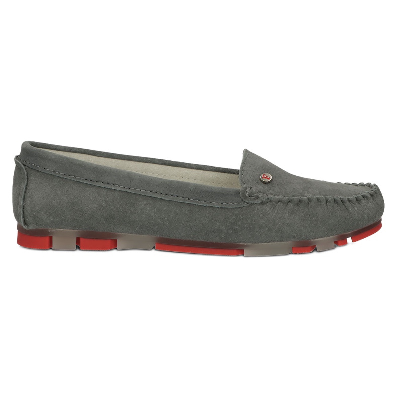 Läder Loafers Filippo DP2037 / 22 GR RD Grå röd