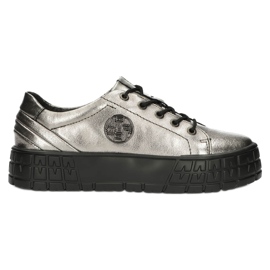 Filippo Snygga DP3528 / 22 GN Gun Metal Läder Sneakers brun silver-
