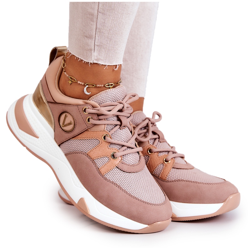 Vinceza Sportskor Sneakers Dirty Róż Imperio rosa