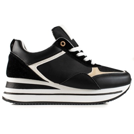 TRENDI Snygga sneakers på plattformen svart