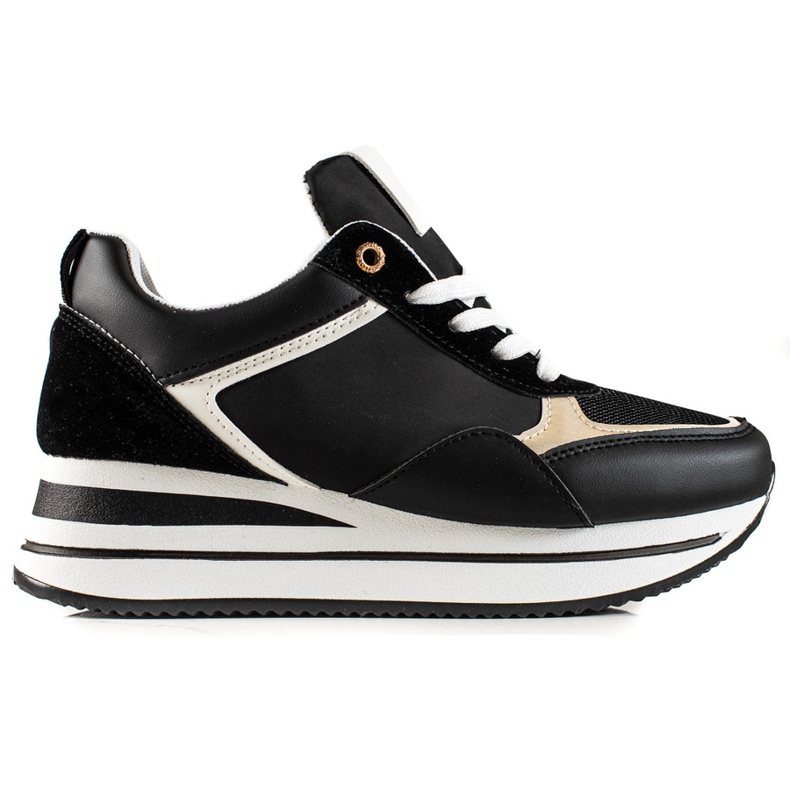 TRENDI Snygga sneakers på plattformen svart