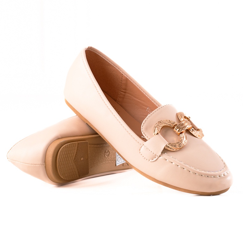 Seastar Beige loafers med ekoläder