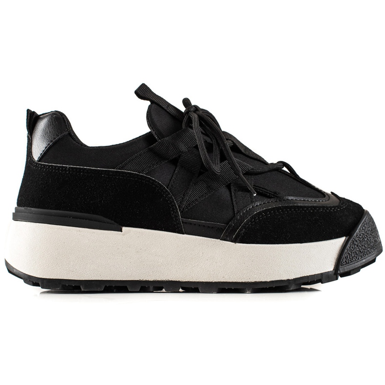 Seastar Knytna Sneakers På Plattformen svart