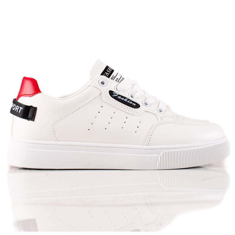 TRENDI Sportskor tillverkade av ekoläder vit