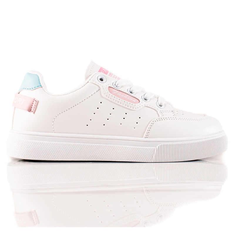 TRENDI Sportskor tillverkade av ekoläder vit