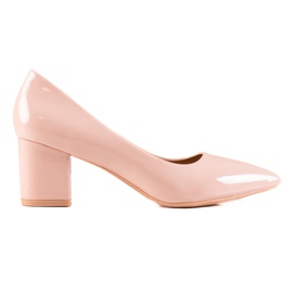 Seastar Casual pumps i lackat läder beige rosa