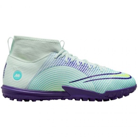 Nike Mercurial Superfly 8 Academy Mds Tf Jr DN3776 375 fotbollsskor mångfärgad grön