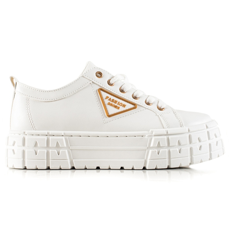 Goodin Sneakers med ekoläder på plattformen vit