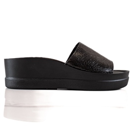 Goodin Svarta tofflor på plattformen