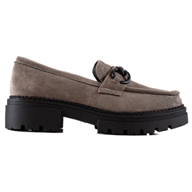 Fashionabla loafers på LA.FI-plattformen grå