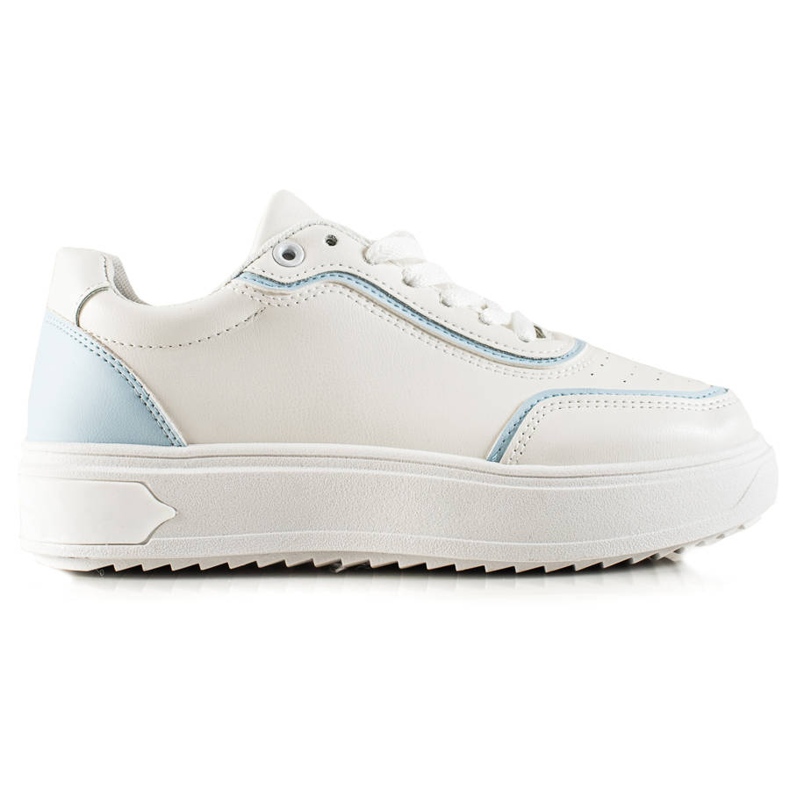 TRENDI Sneakers Med Blå Inlägg vit