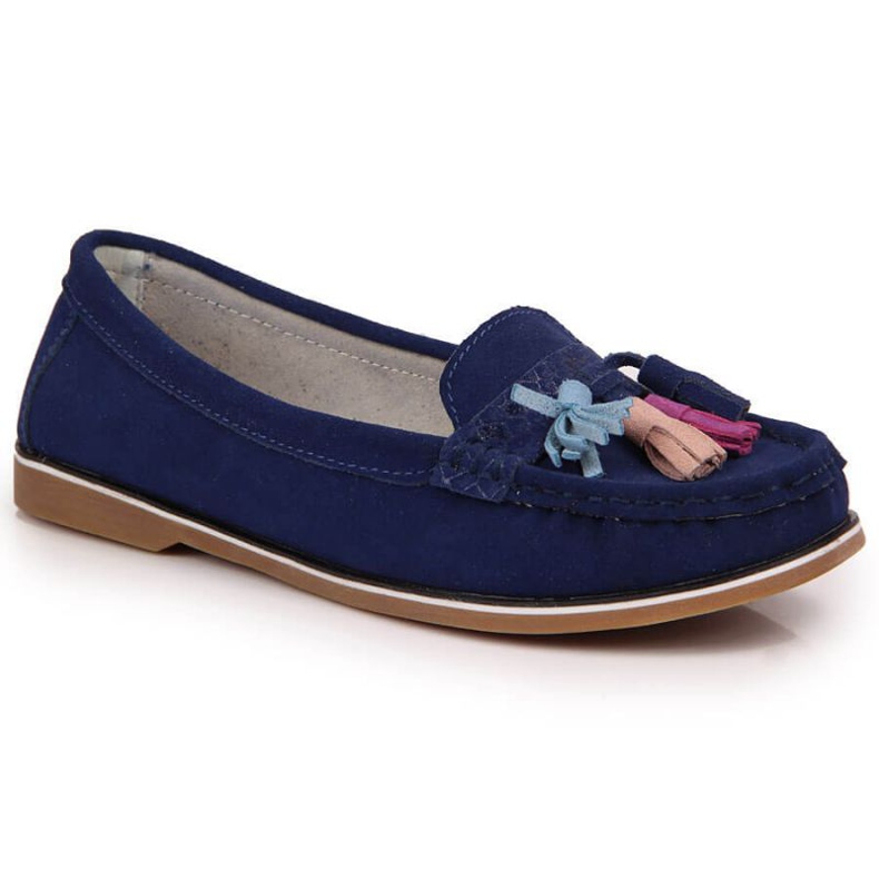 Evento Mockasiner med fransar Jezzi W JEZ328A marinblå