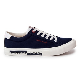 Fashionabla klassiska sneakers Cross Jeans JJ1R4028C Marinblå