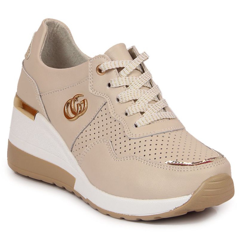 Lädersneakers S.Barski W OLI149 beige