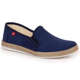 Espadrilles slip on Big Star W JJ276003 marinblå