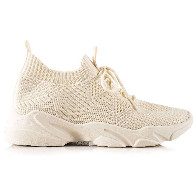 TRENDI Textil sportskor beige