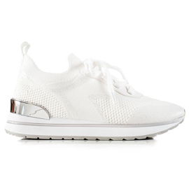 TRENDI Vita sportskor med glitter