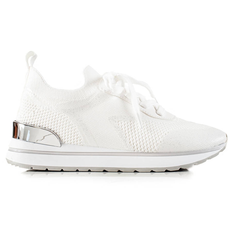 TRENDI Vita sportskor med glitter