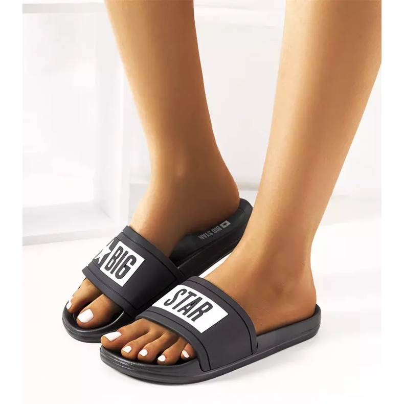 Svarta Big Star DD274A266 tofflor för kvinnor