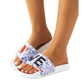 Vita tofflor Love Big Star DD274A256 mångfärgad