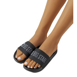 Svarta damtofflor Big Star FF274A200 906