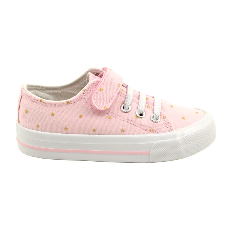 Sneakers med kardborre Silver Atletico Stars WY21383 Rosa gyllene