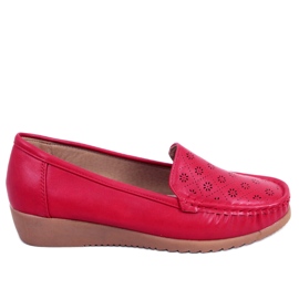 Cukki Röda genombrutna loafers