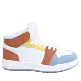 Clowsi Blue high-top sneakers vit mångfärgad
