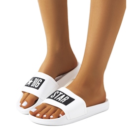 Vita Big Star DD274A264 tofflor för kvinnor