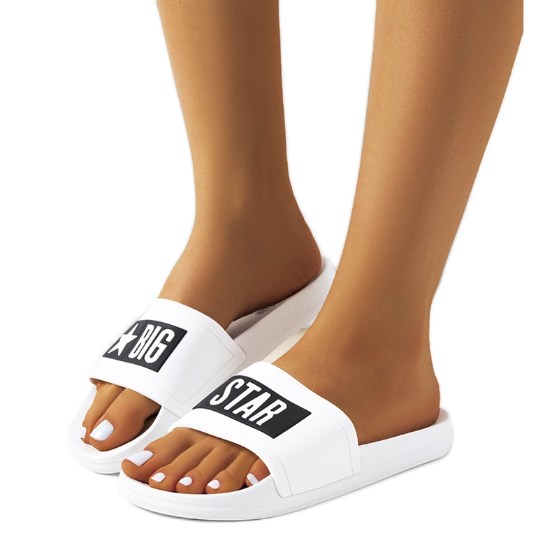 Vita Big Star DD274A264 tofflor för kvinnor