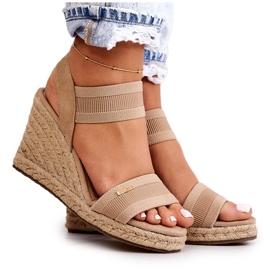 Damsandaler On Wedge Big Star JJ274978 Beige