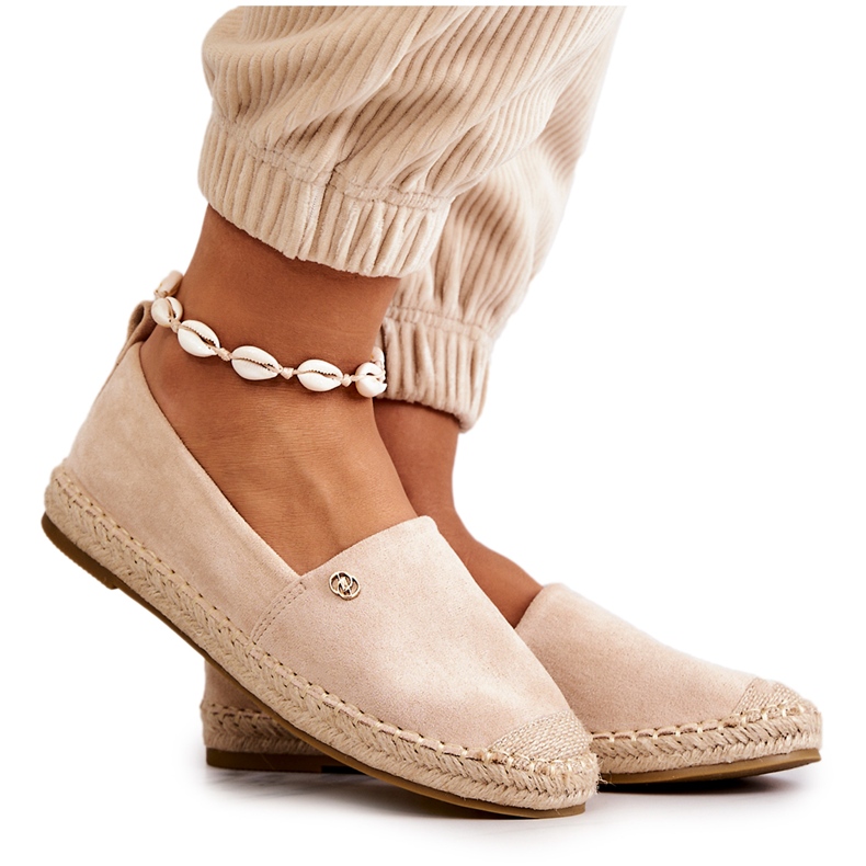 PE1 Beige Mocka Espadrilles för damer Joaquin