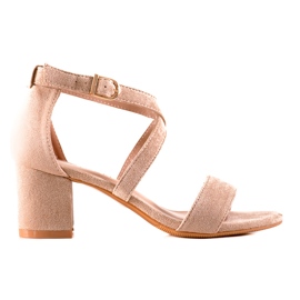 W. Potocki Sandaler På Höga Klackar Potocki beige