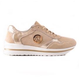 Filippo Beige läder sneakers