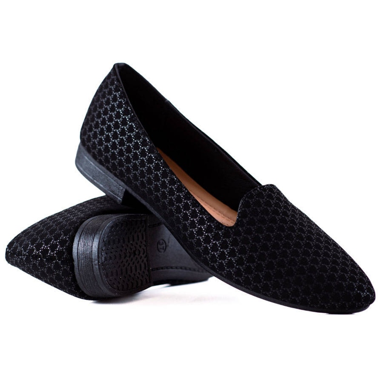 TRENDI Klassiska Lords med mönster svart