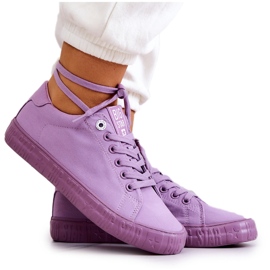 Låga sneakers dam Big Star JJ274416 Violet violett