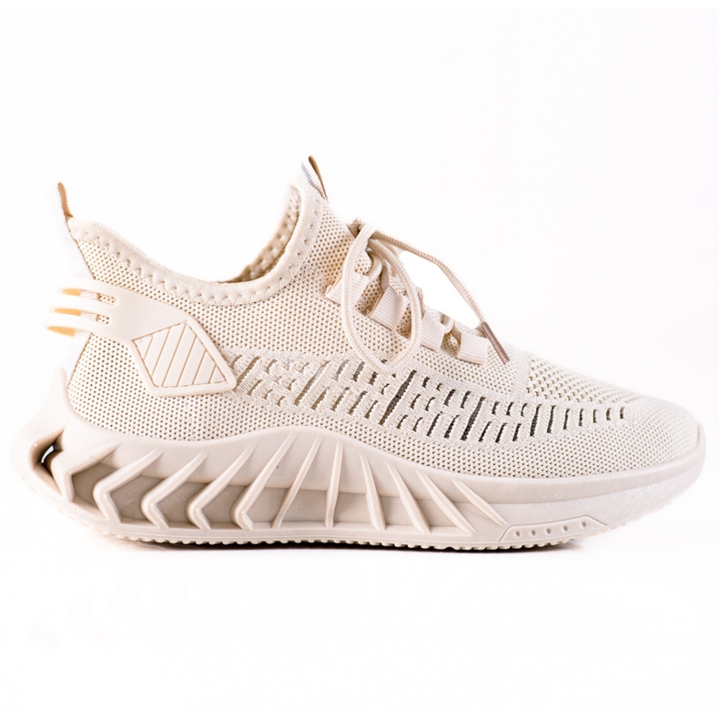 TRENDI Beige textil sneakers