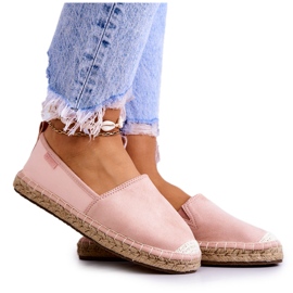 Klassiska espadrillor för kvinnor Big Star JJ274955 Rosa