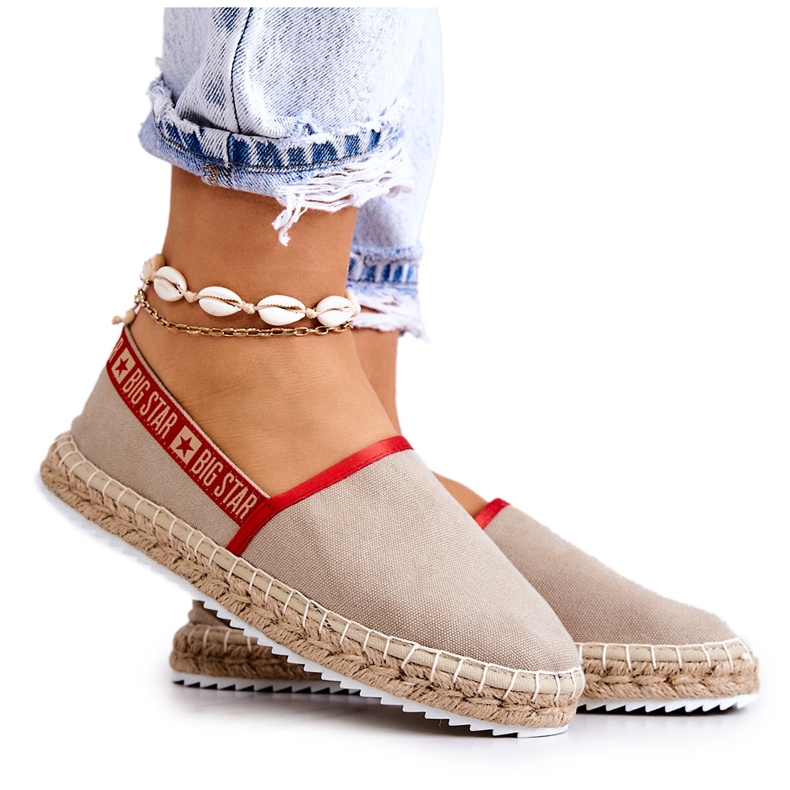Slip-on espadrillor Big Star JJ274879 Beige