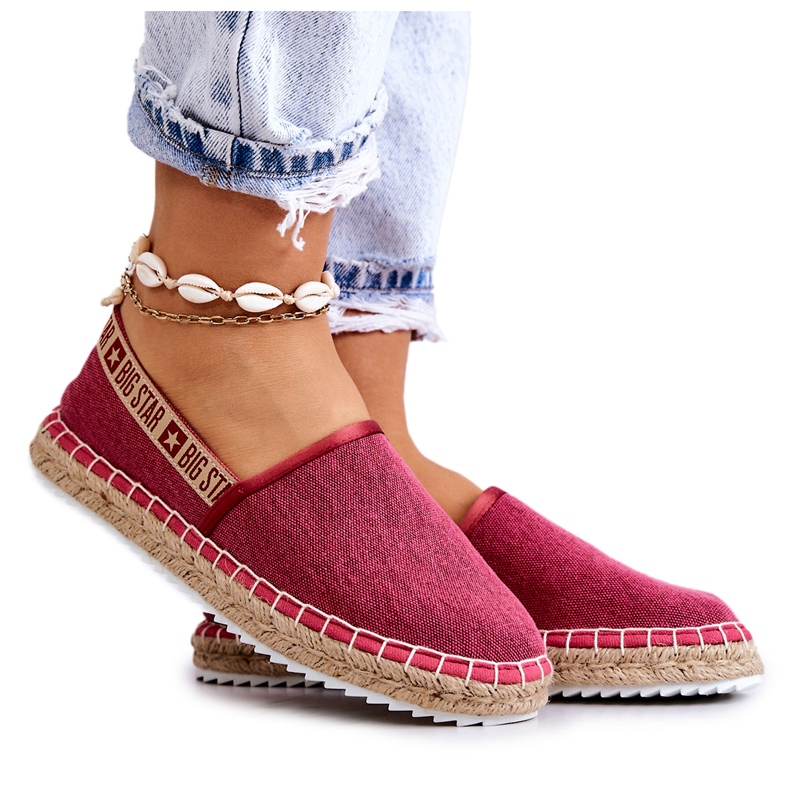 Slip-on espadrillor Big Star JJ274880 Mörk rosa