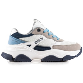 Sneakers för damer Big Star JJ274580 vit blå mångfärgad